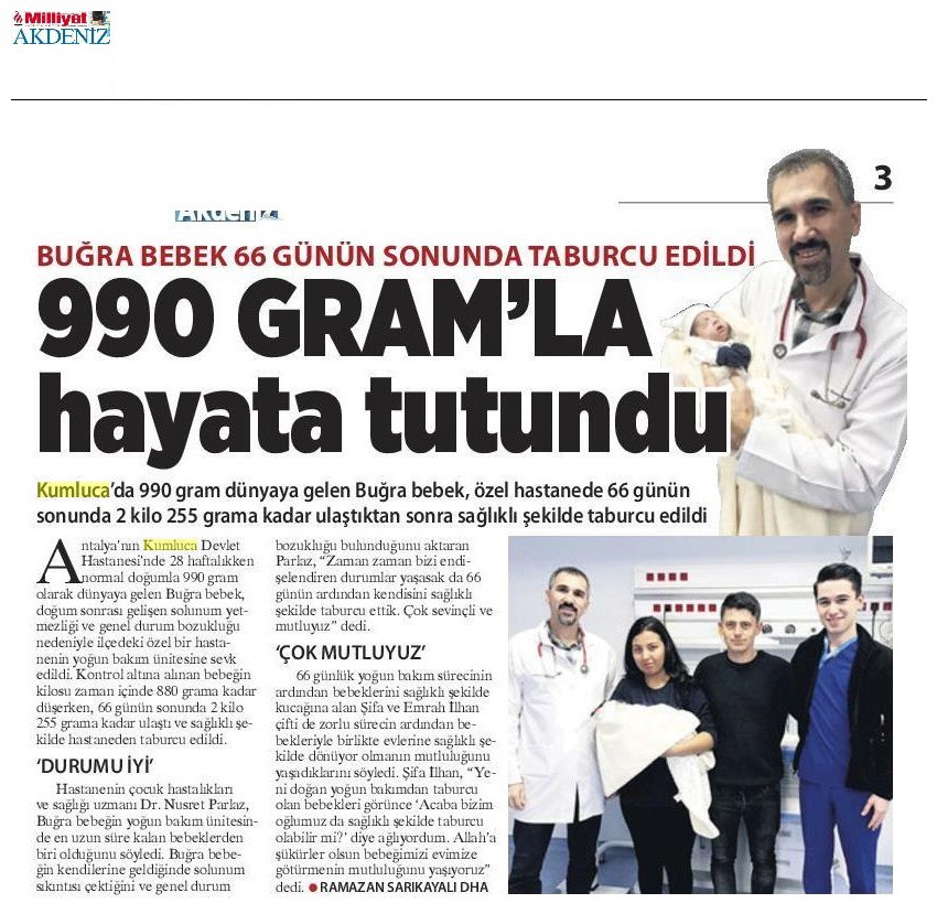 990 gram dünyaya gelen bebek hayata tutundu - 2