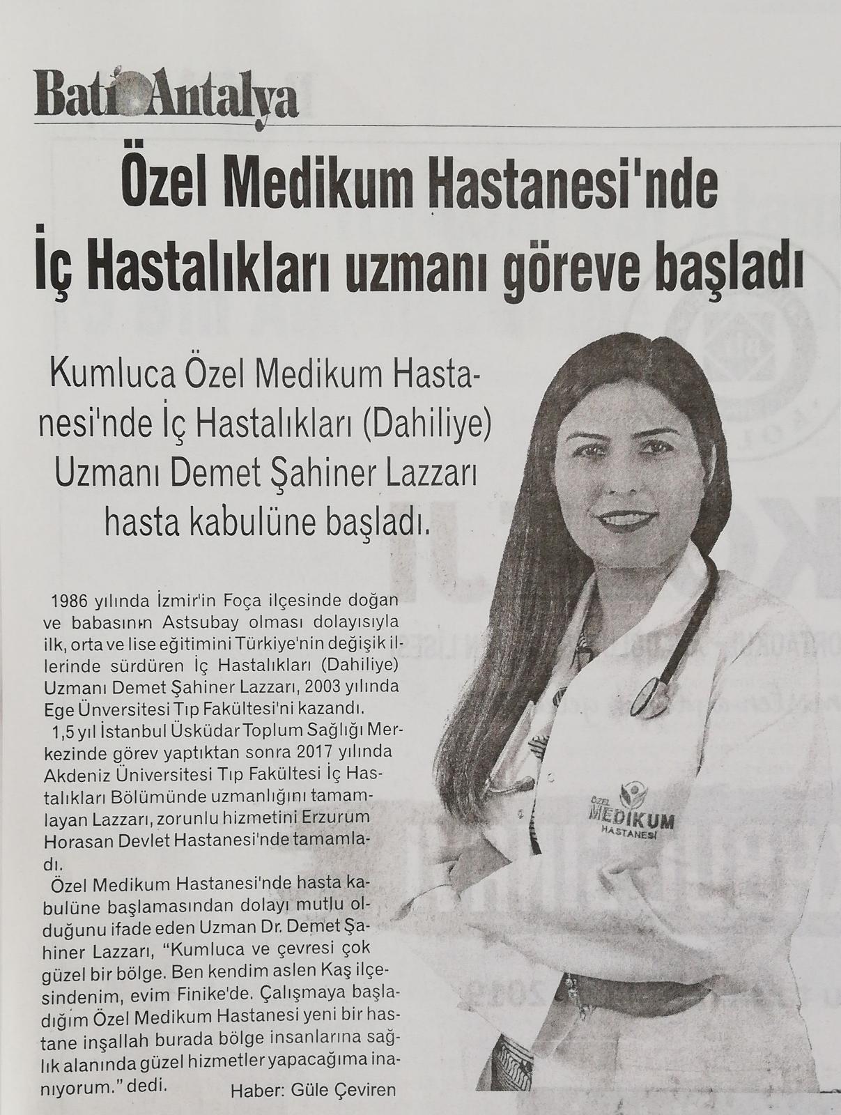 İç Hastalıkları Uzmanımız ve Kadın Doğum Uzmanımız göreve başladı